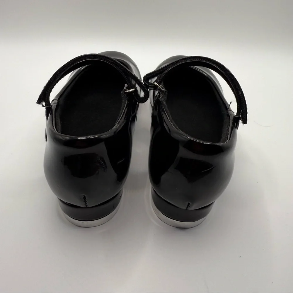 Shiny Black Kids Tap Shoes